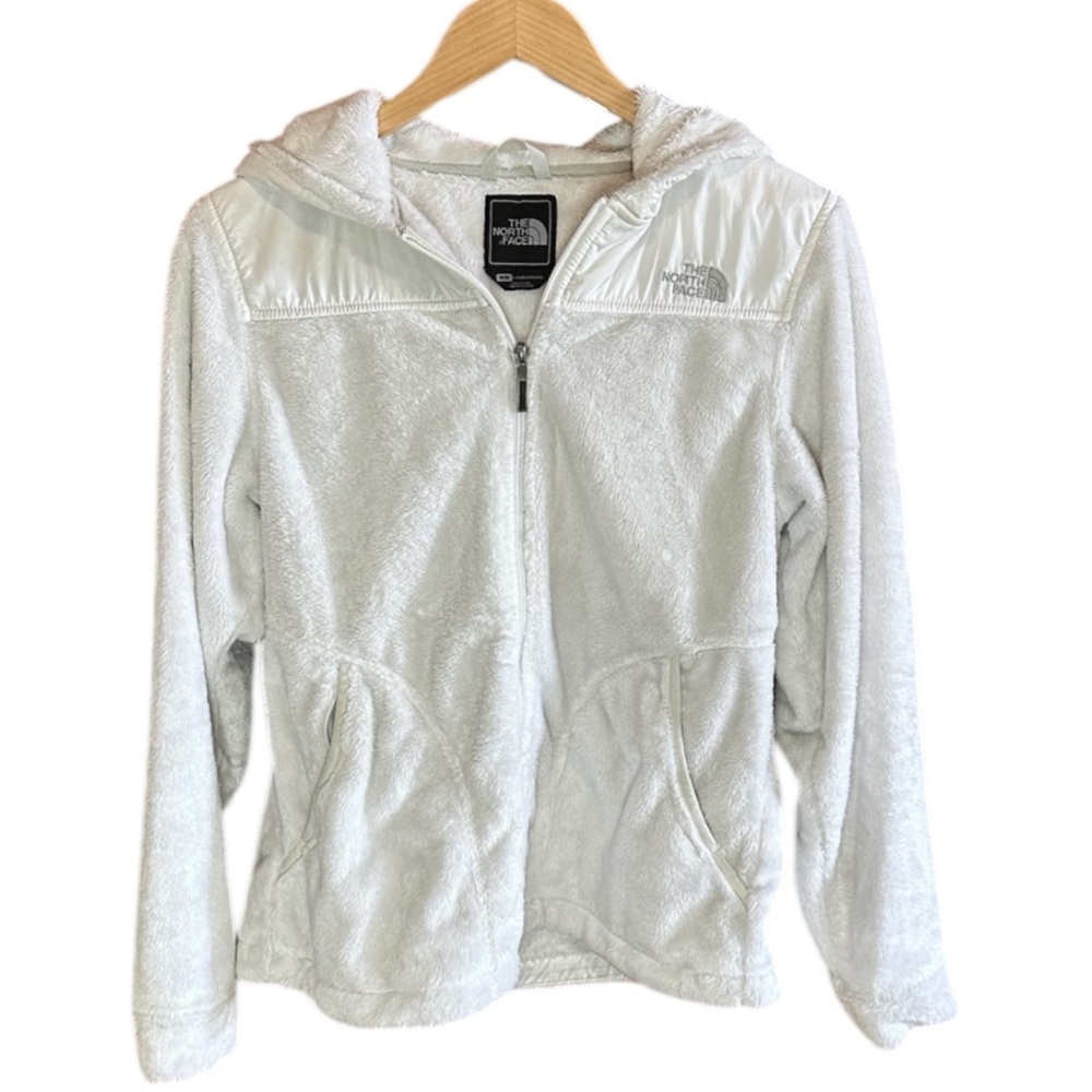 The North Face Ivory White Oso Monkey Fleece Zip Up Hoodie